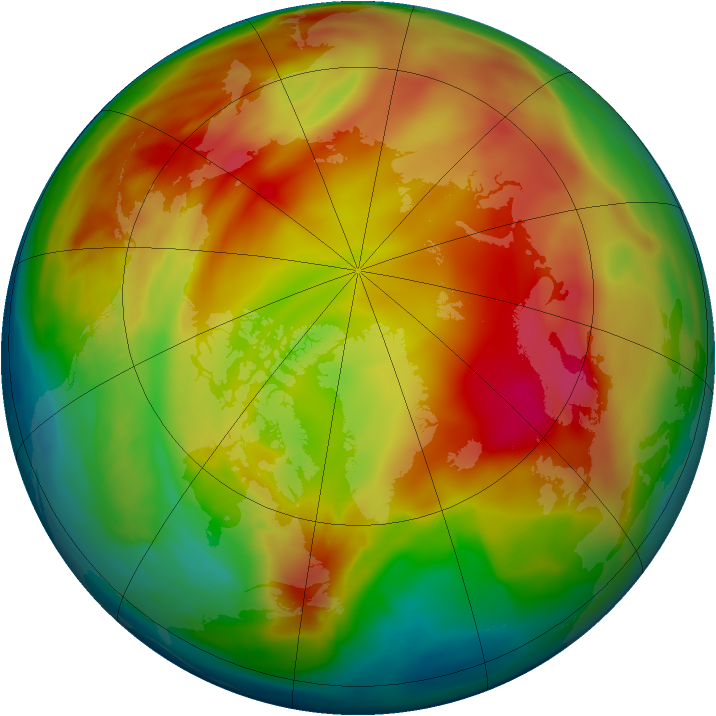 Arctic ozone map for 17 January 2015